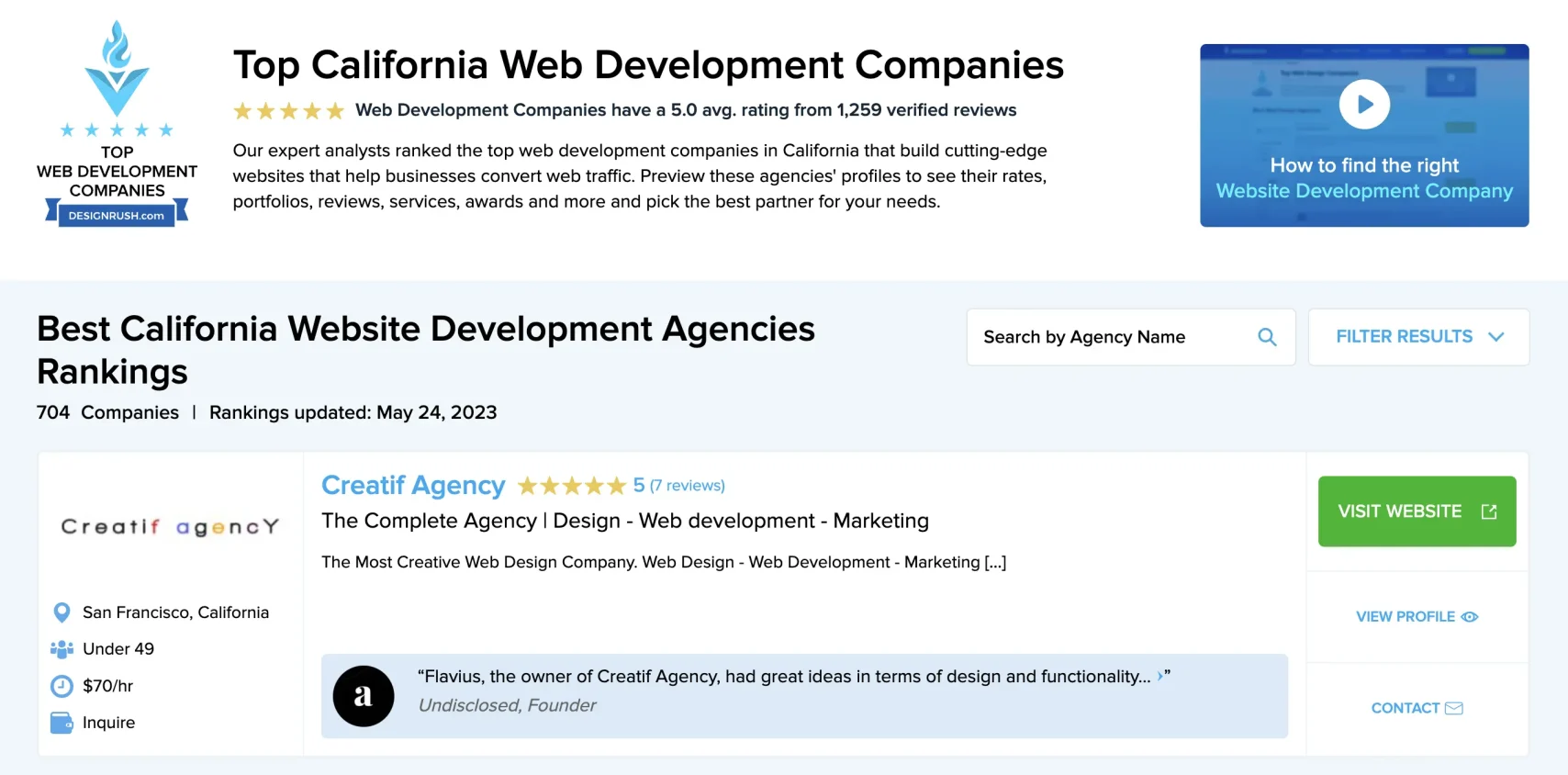 best California Web Development Companies