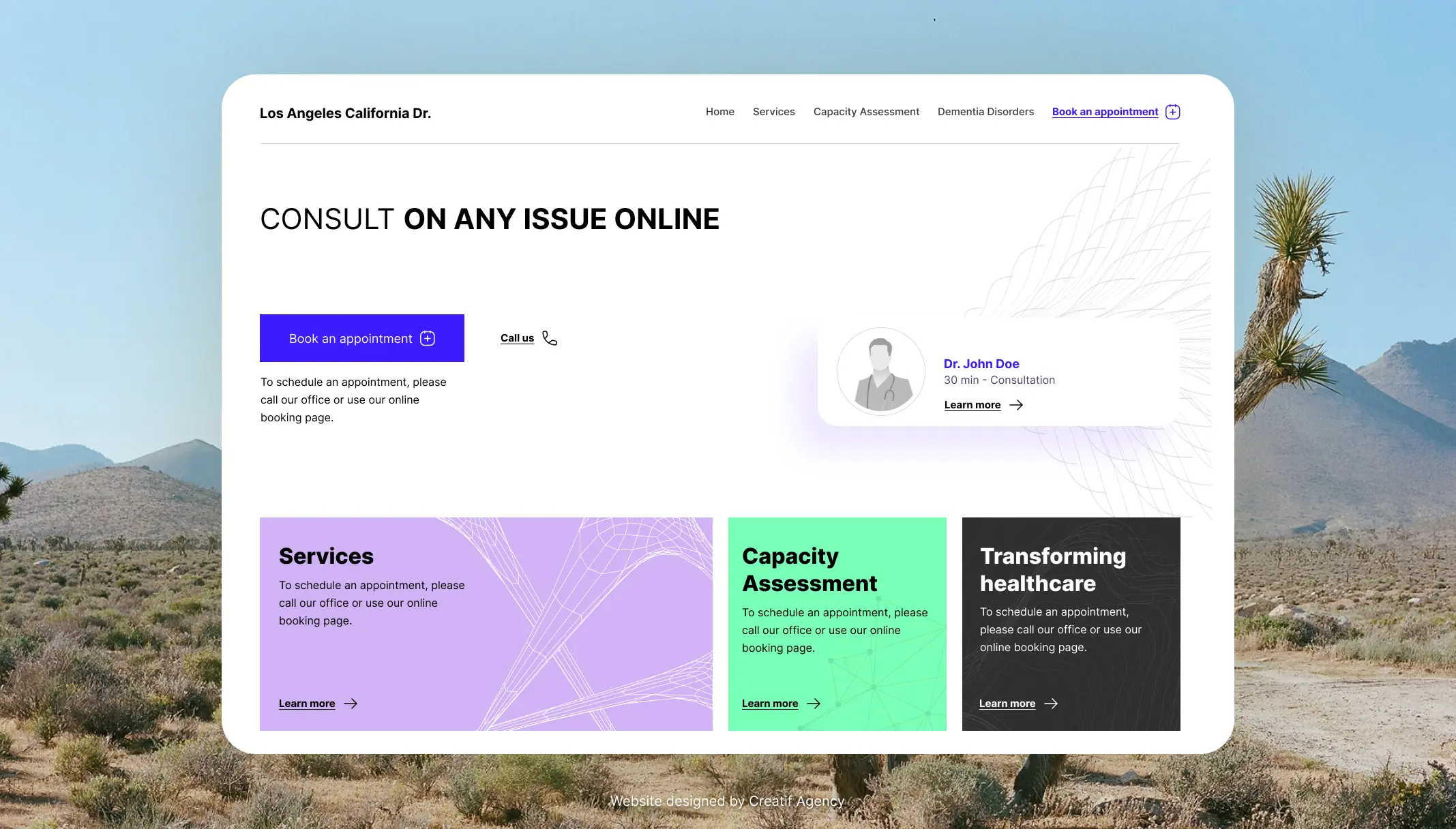 Web design - company California - Creatif Agency