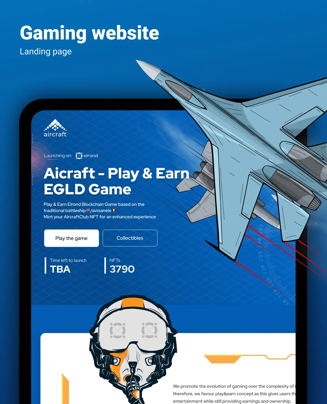 online game landing page - Creatif Agency