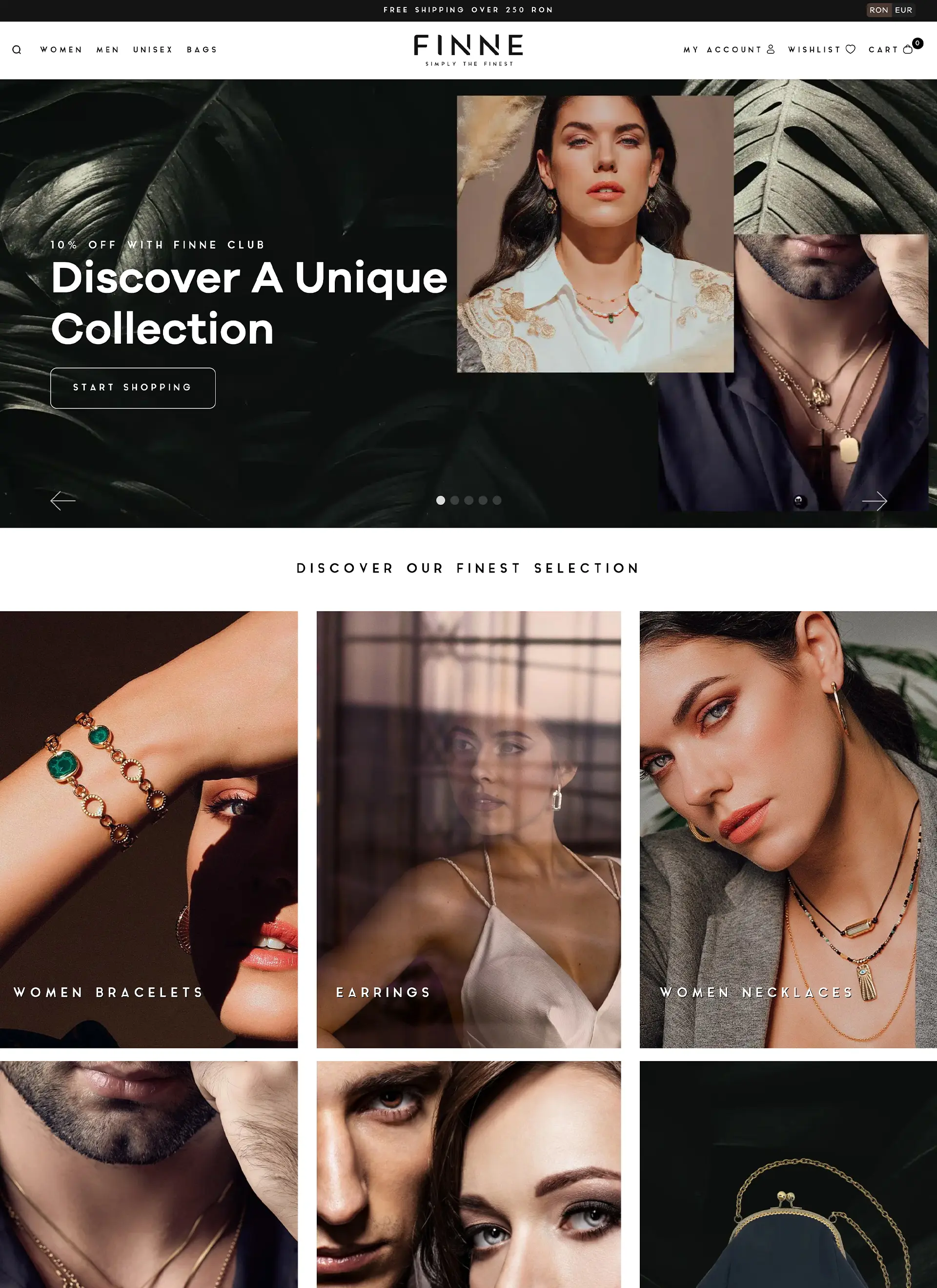 jewelry ecommerce web design
