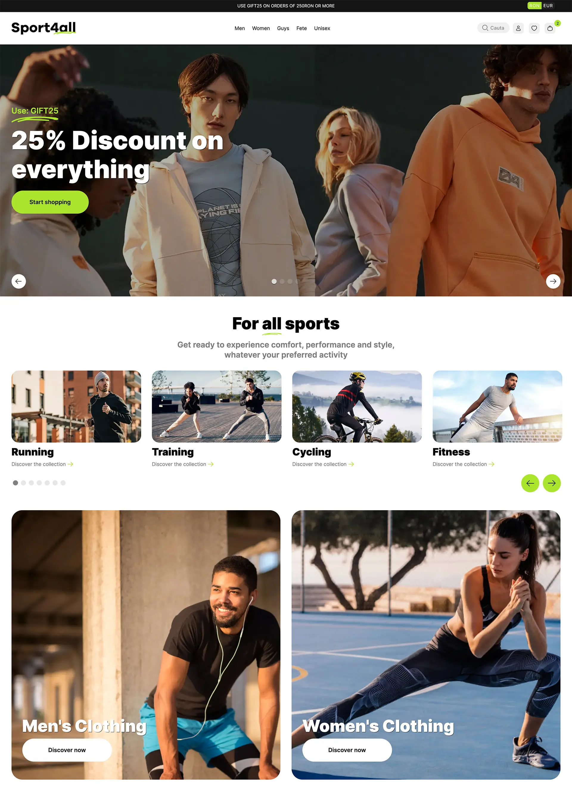 sport4all web design