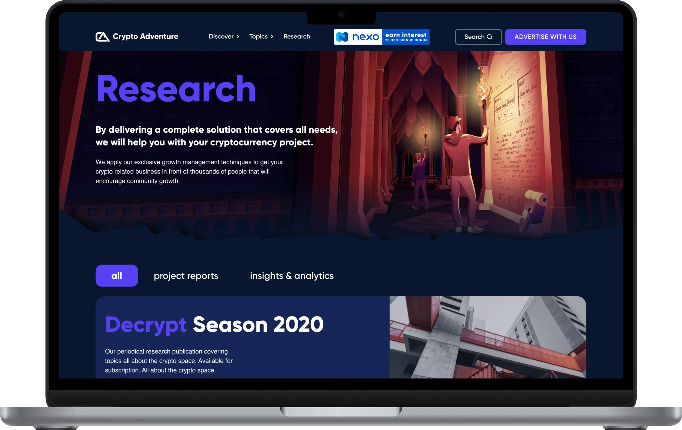 crypto website design