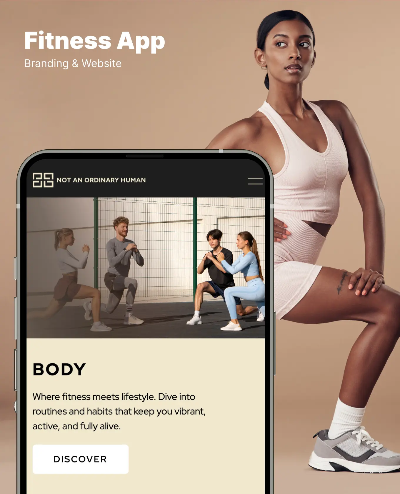 fitness app web design