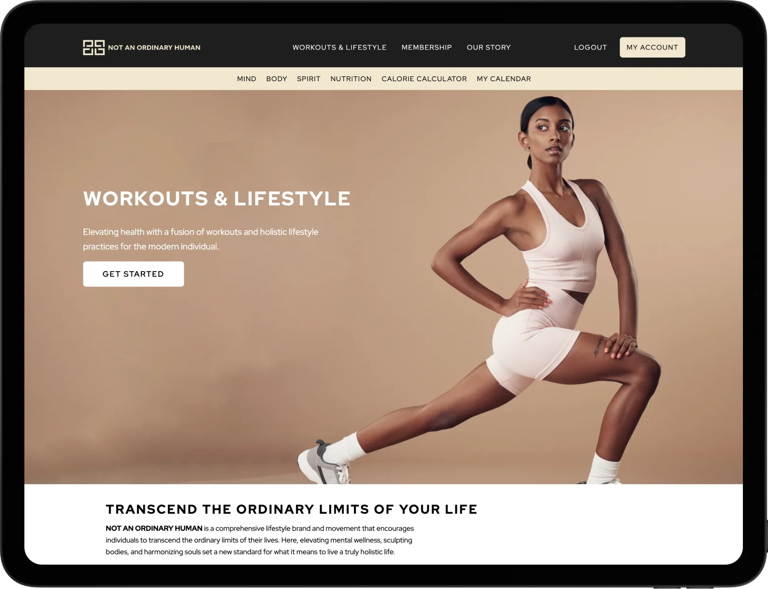 website design fitness