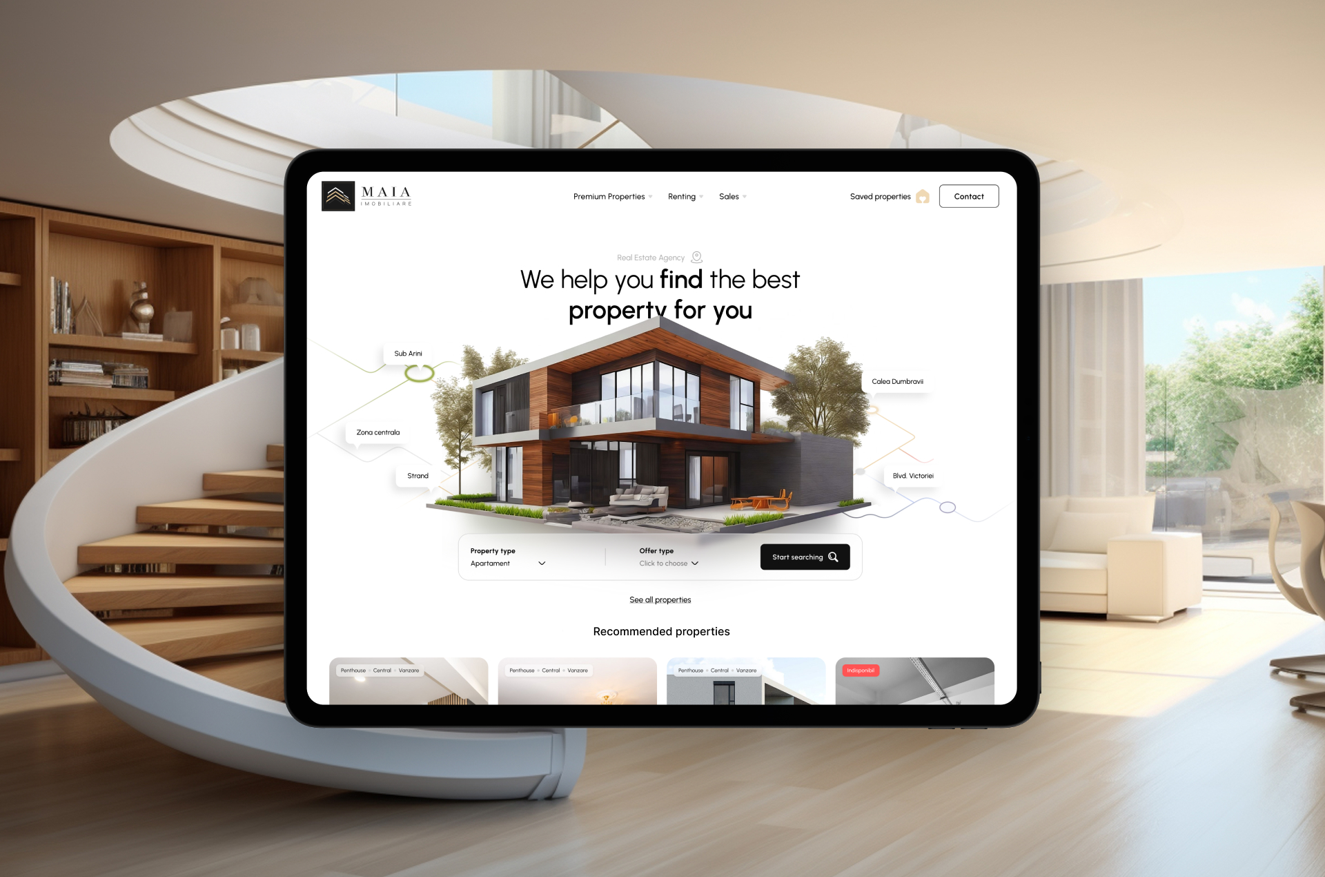 Maia Imobiliare imobiliare real estate web design