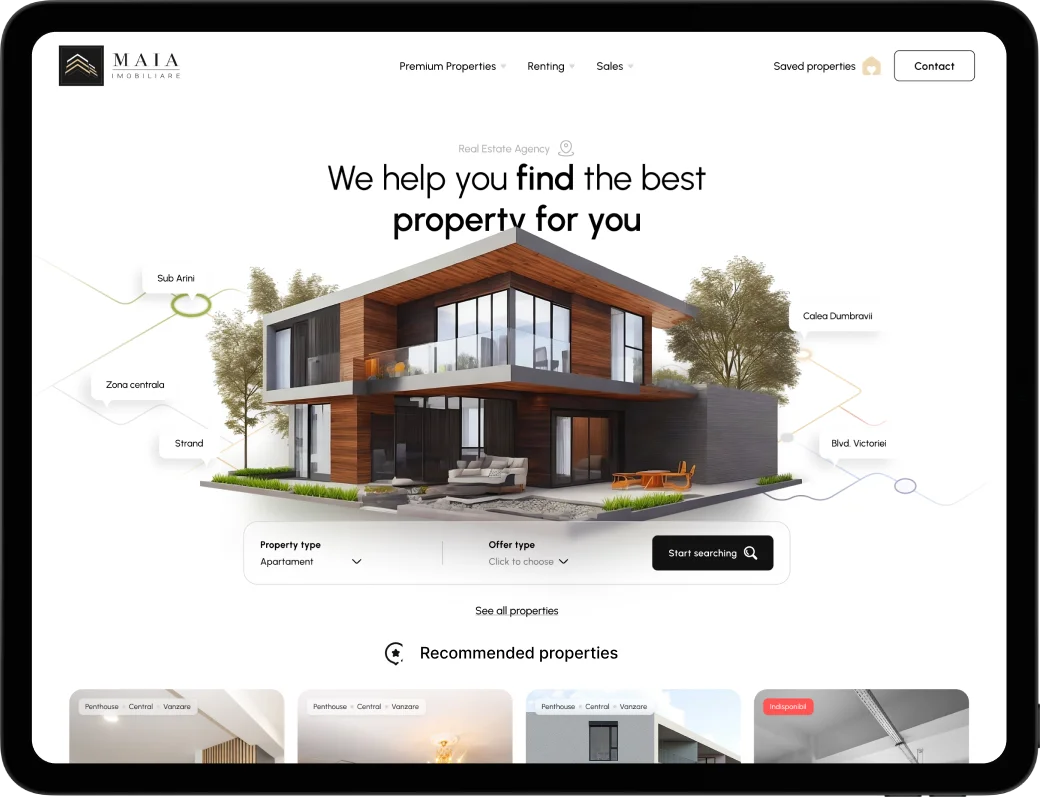 Soho real estate web design
