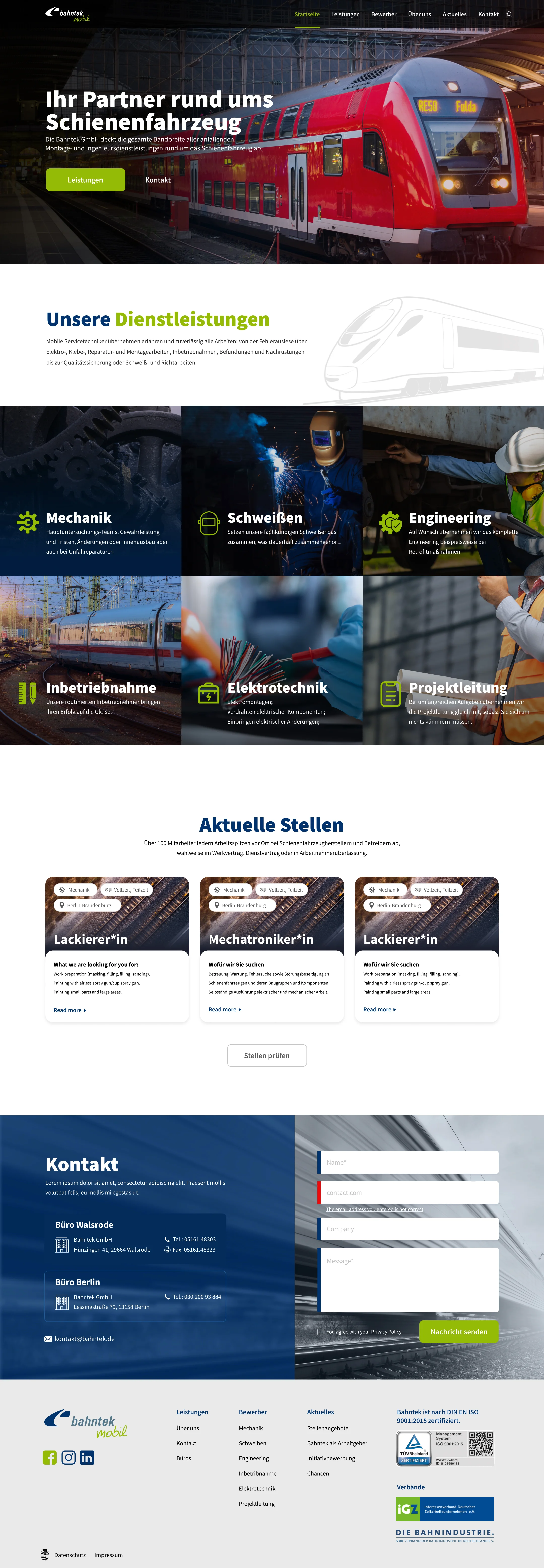 industrial web design Germany