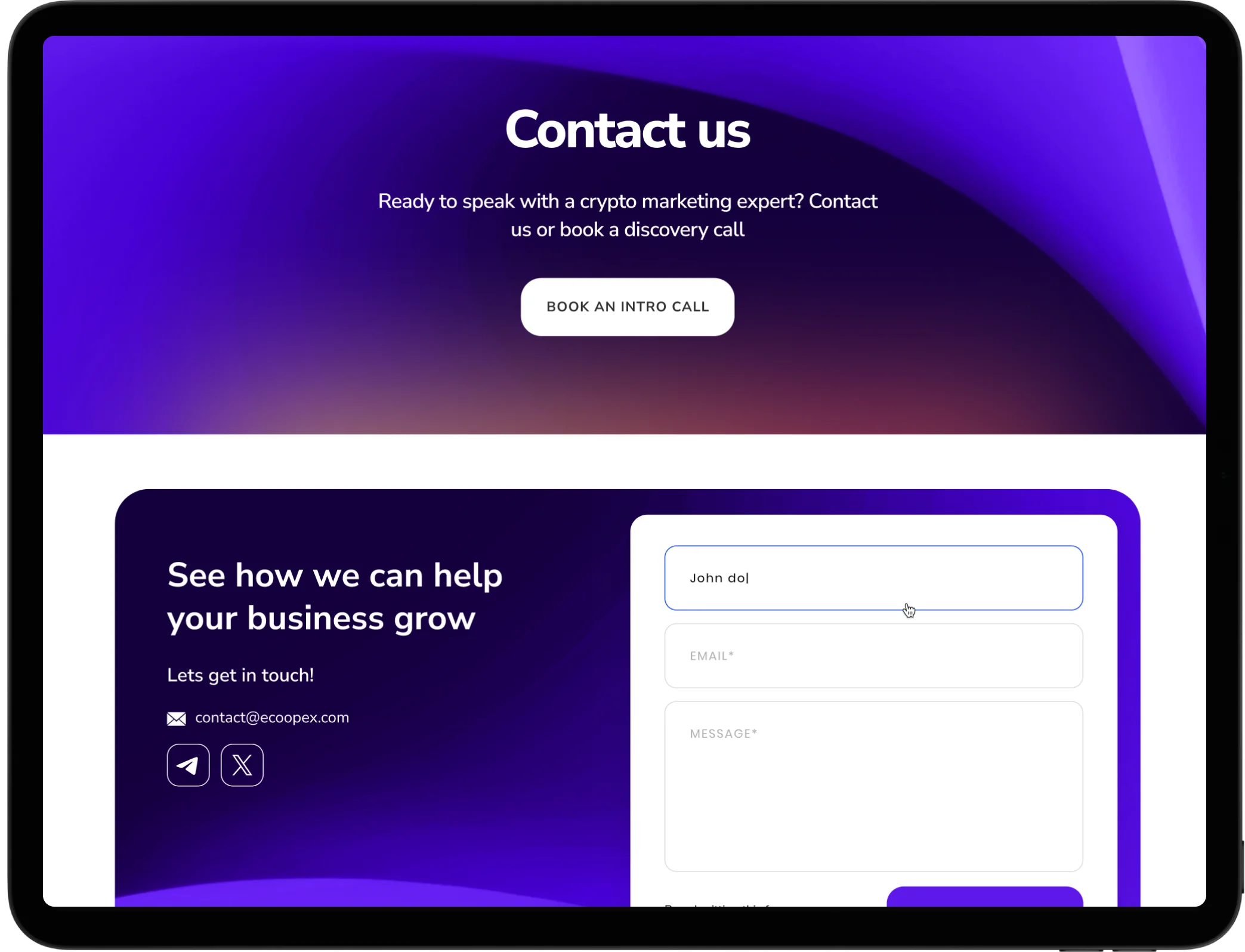 contact web design