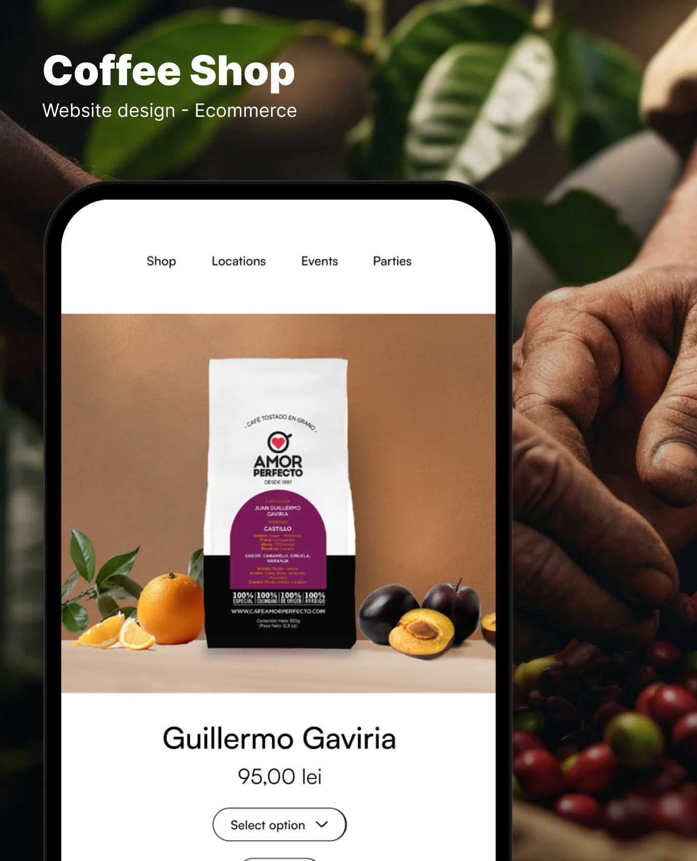 coffee shop web design preview