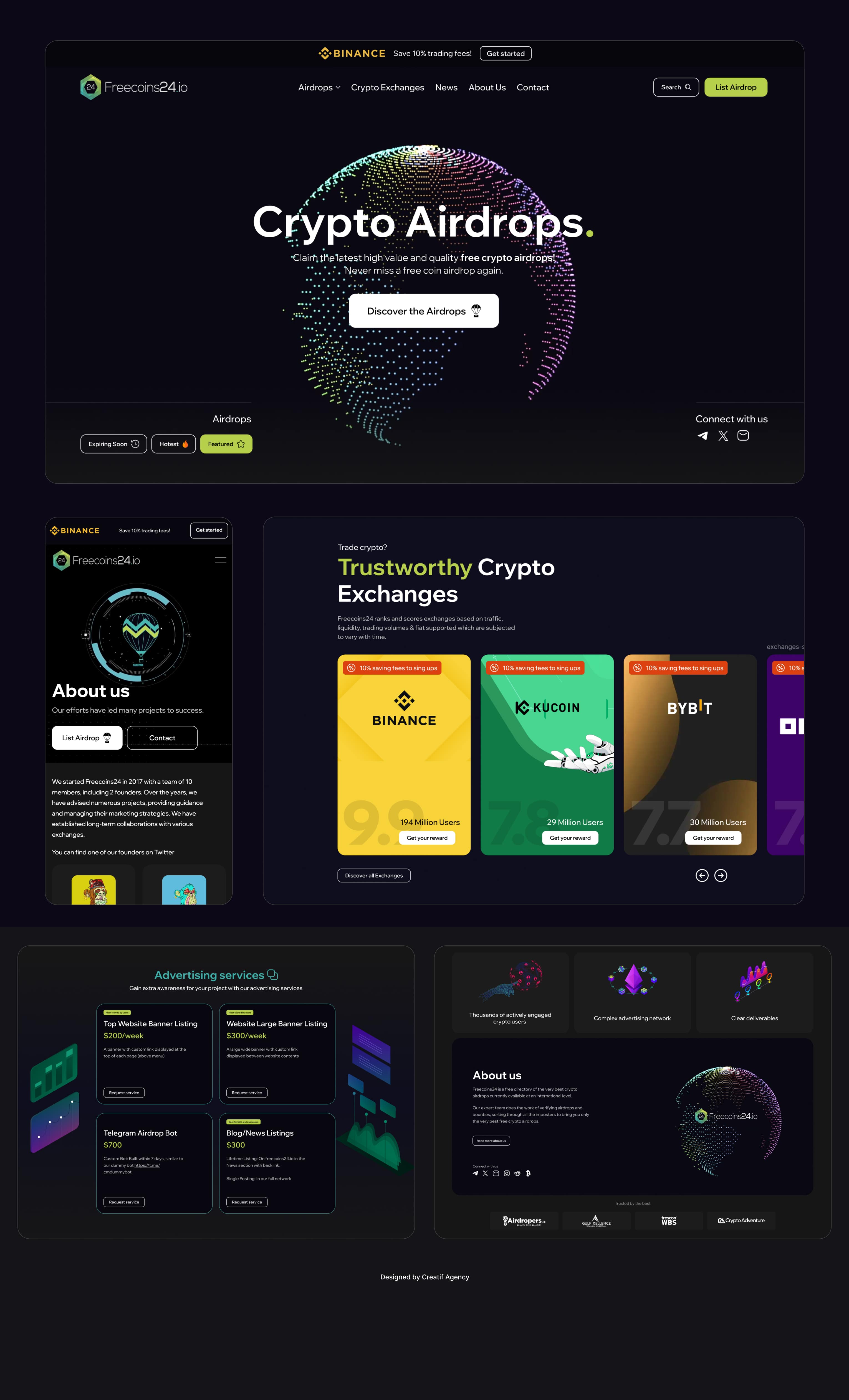 crypto airdrops web design full