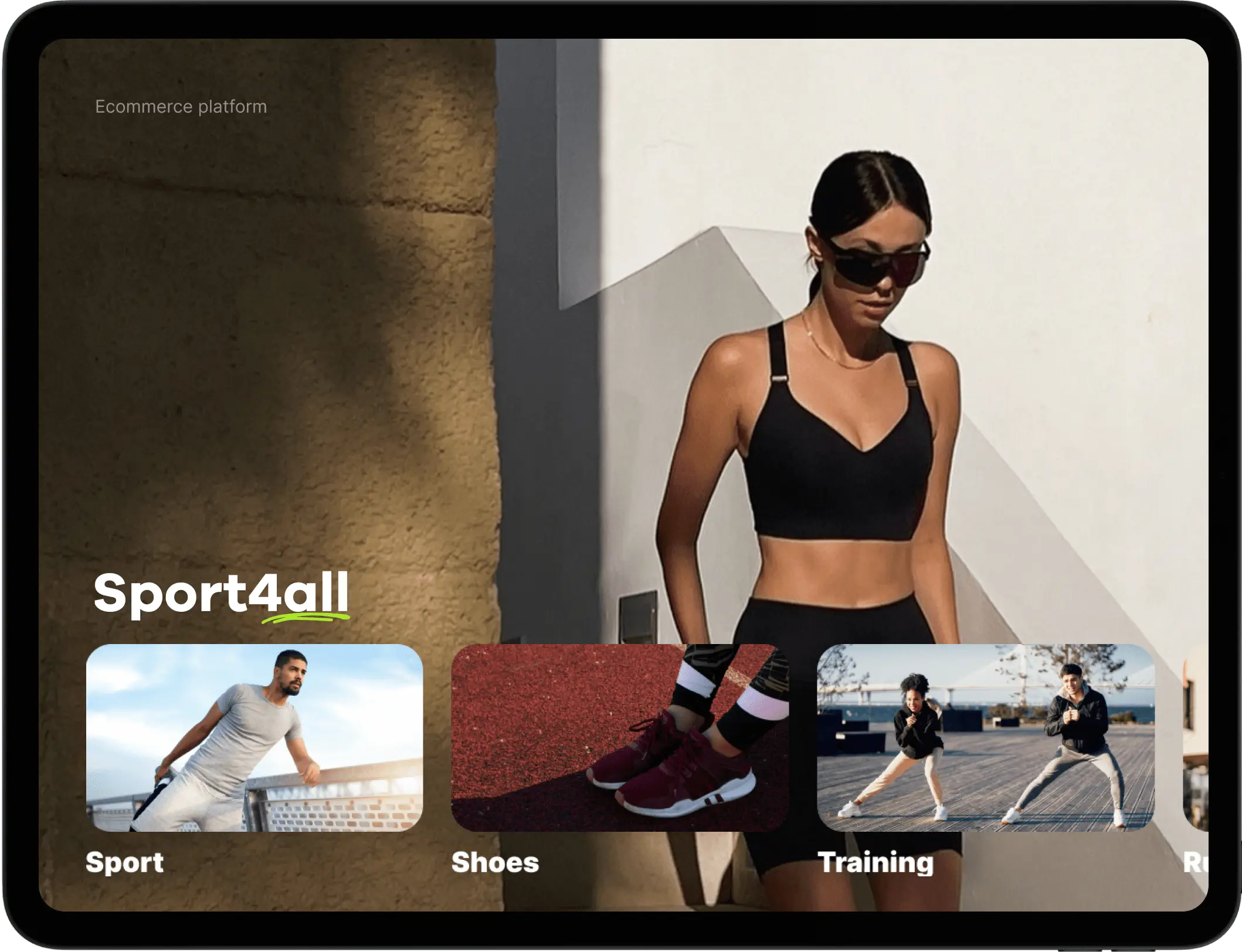 ecommerce platform web design - sport4all