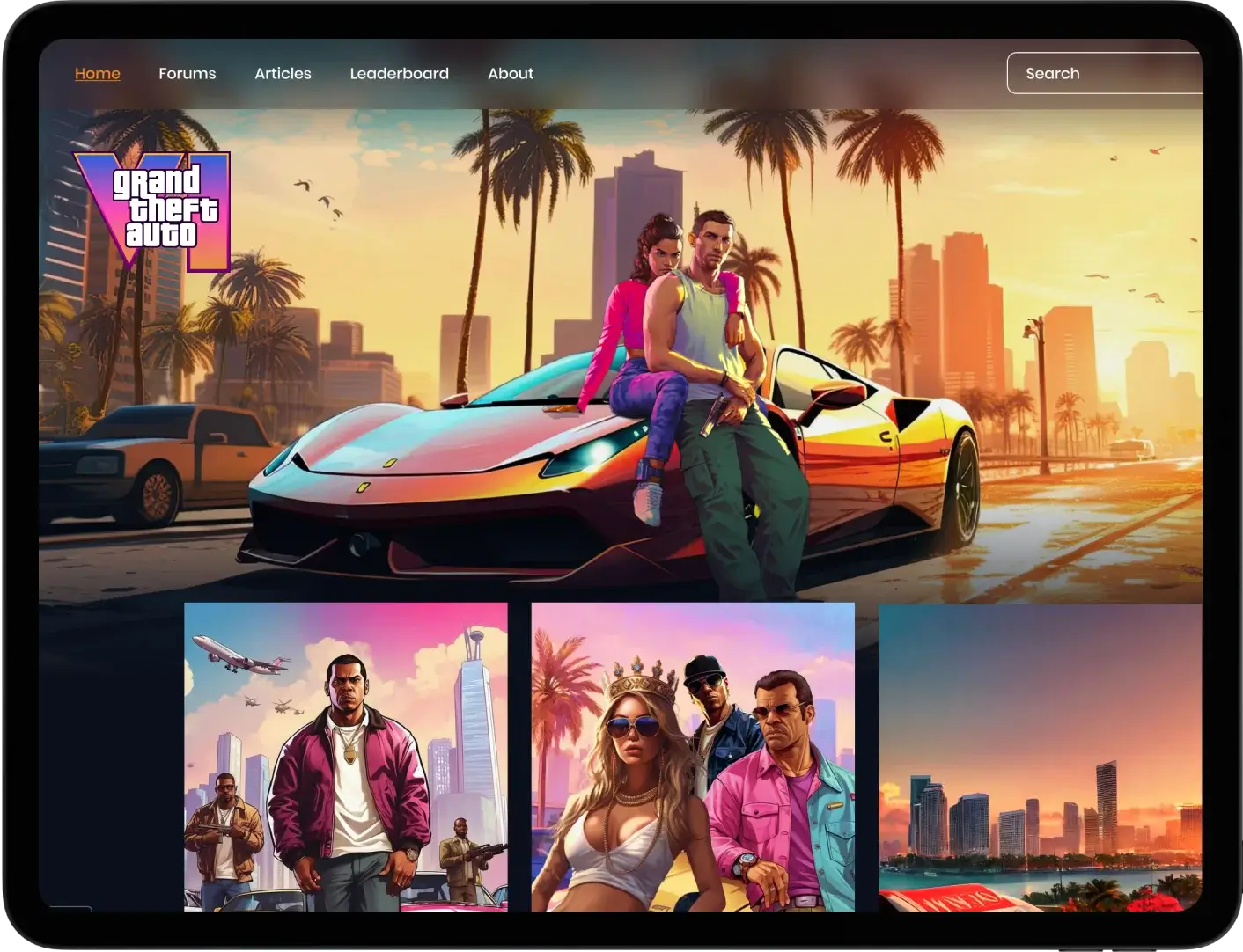 GTA VI website design