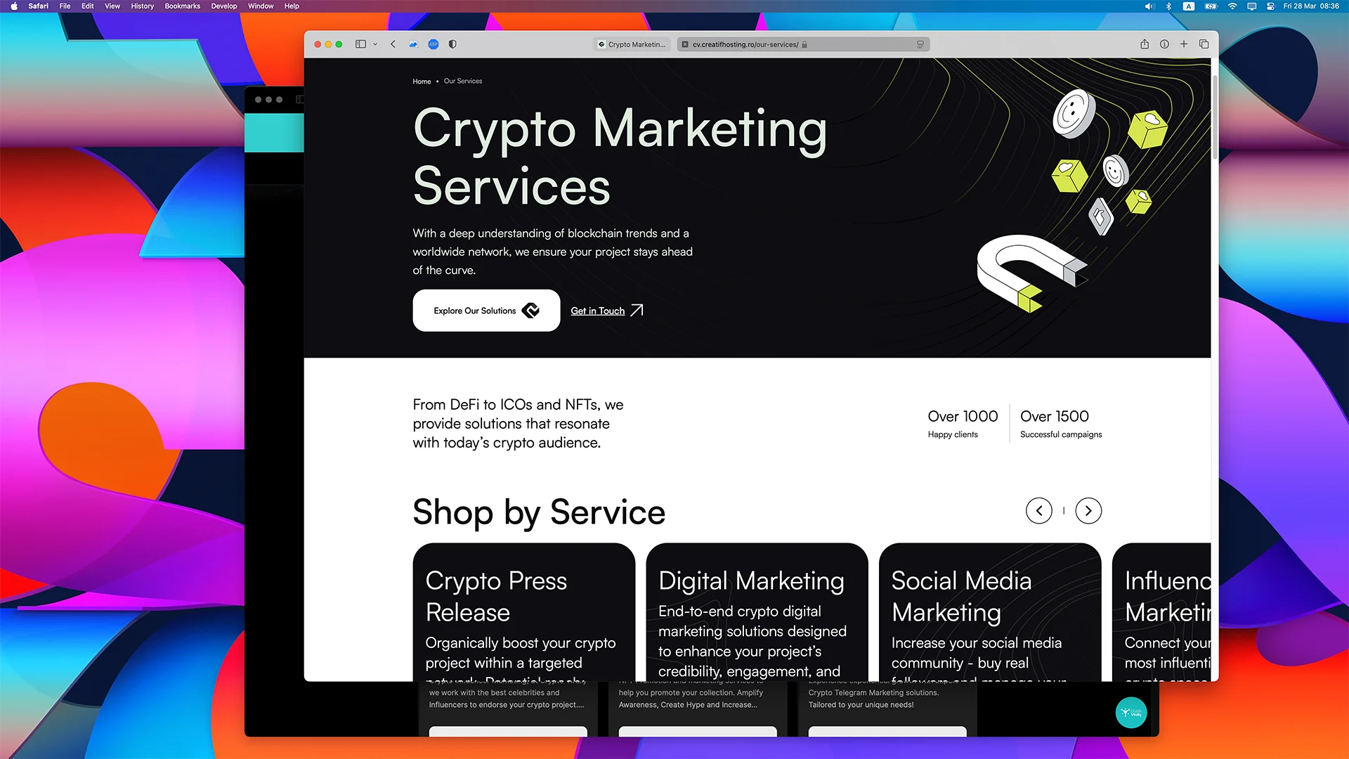 Marketing page