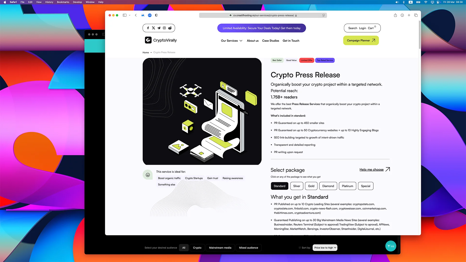 Service page design