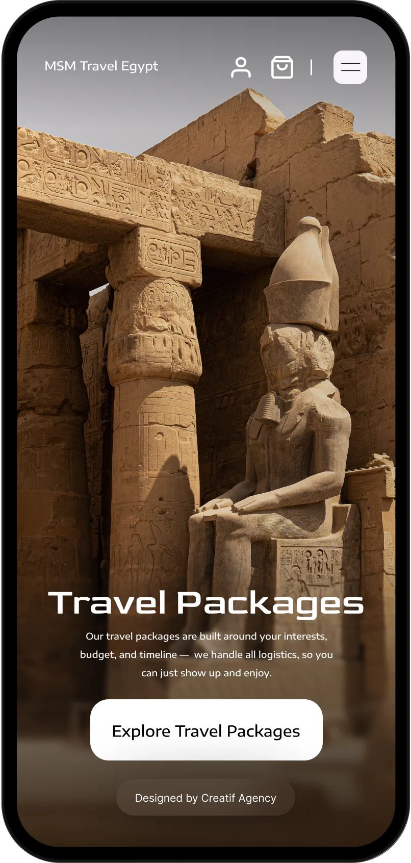 travel agency design website by Creatif