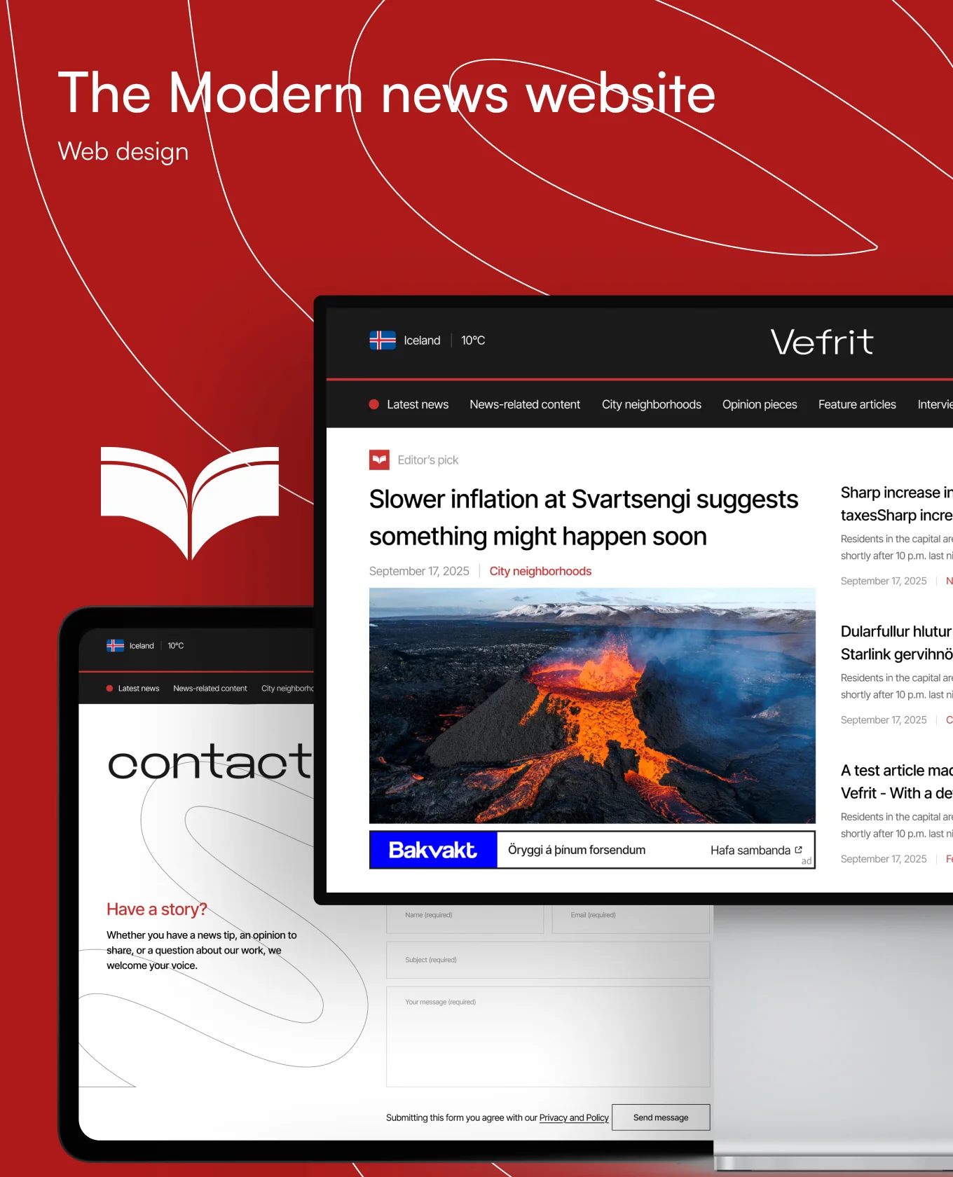 modern news website design by Creatif