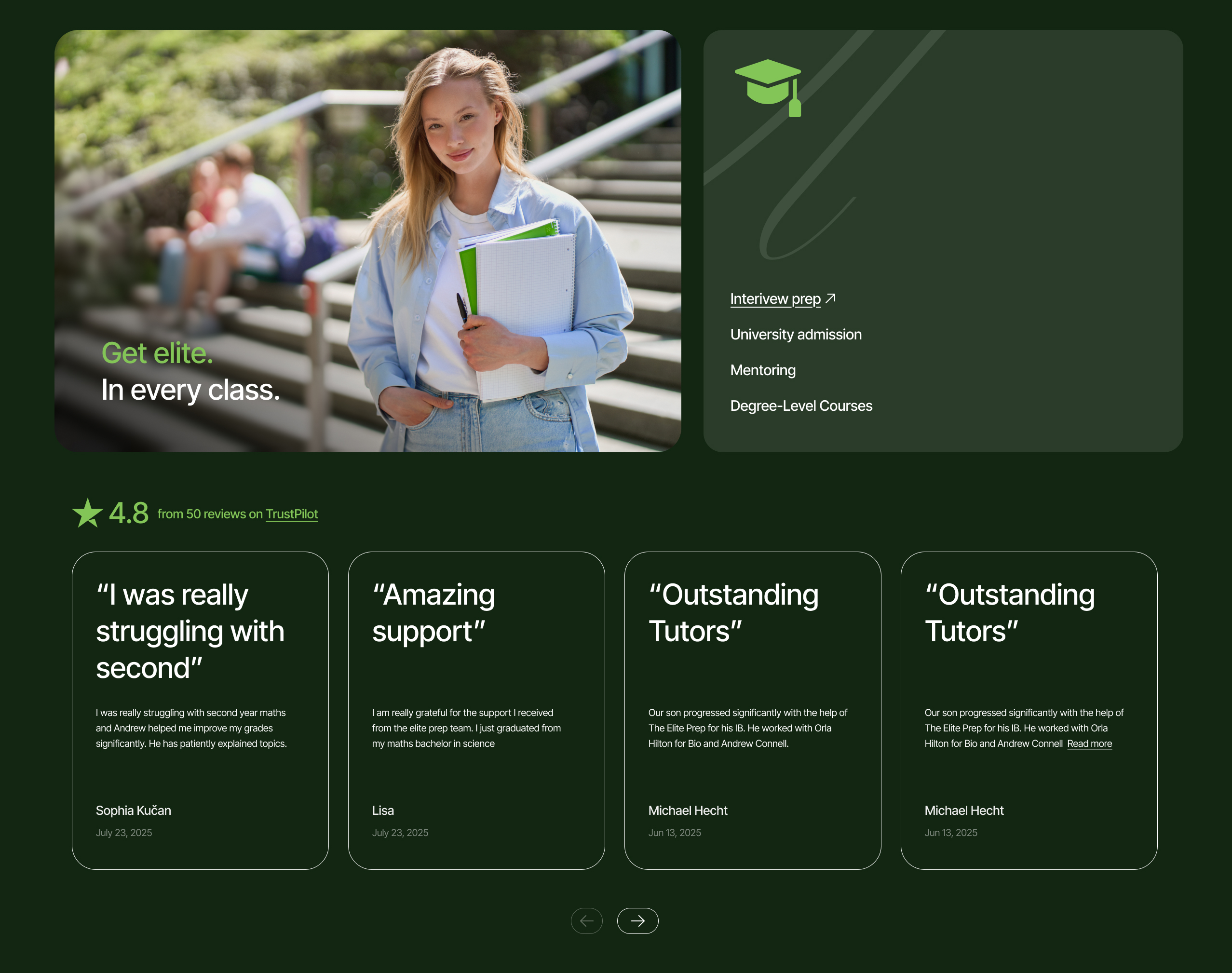 Class web design section