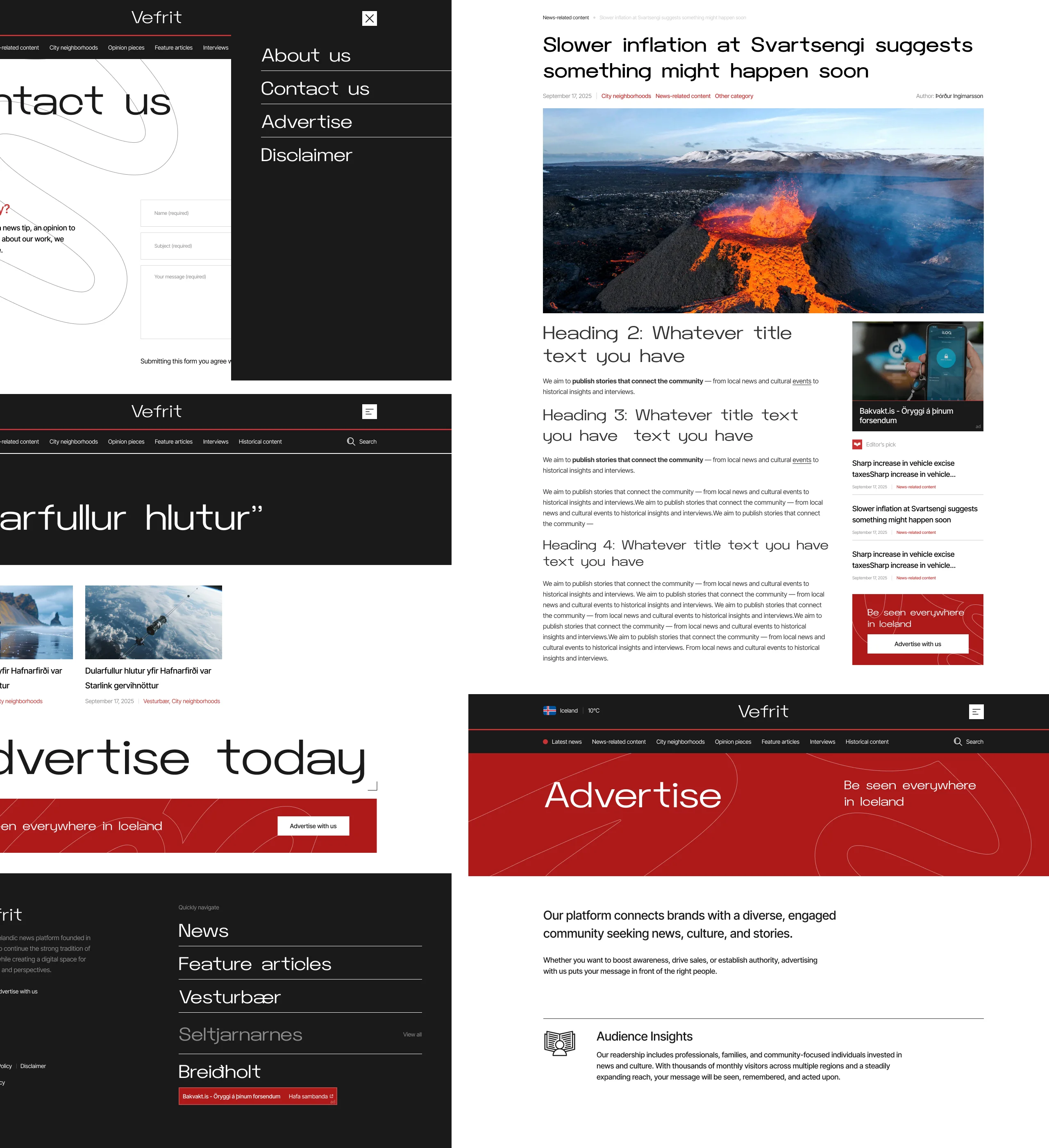 Story page web design, by Creatif