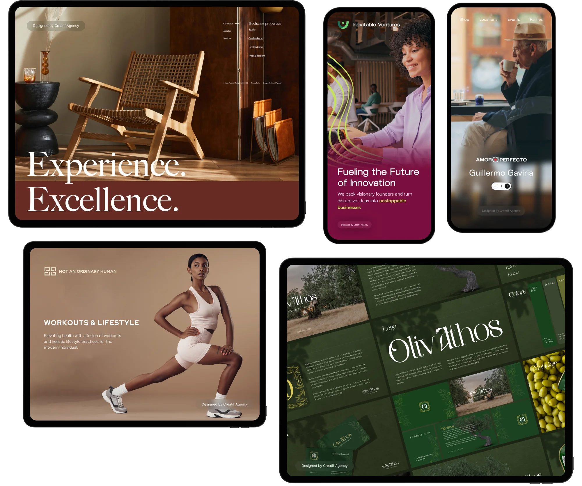 bespoke website design protfolio Creatif Agency