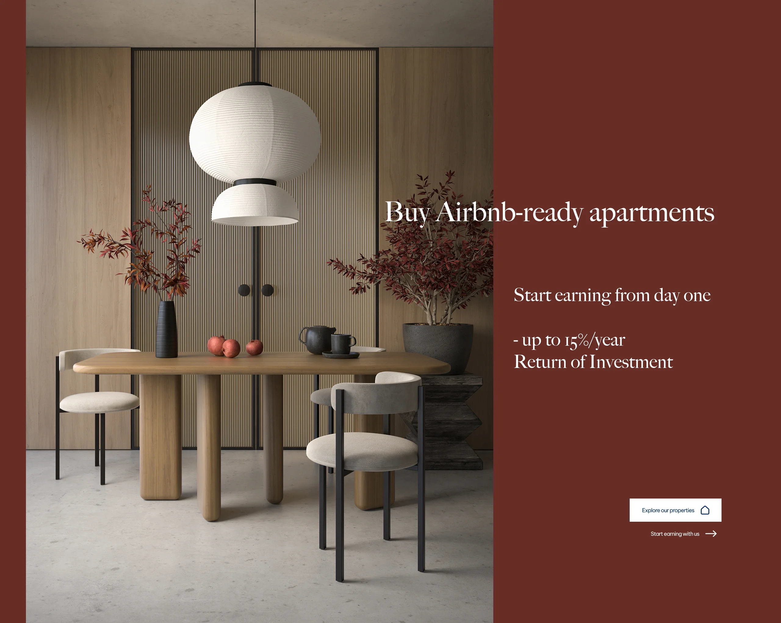 Airbnb website design, by Creatif