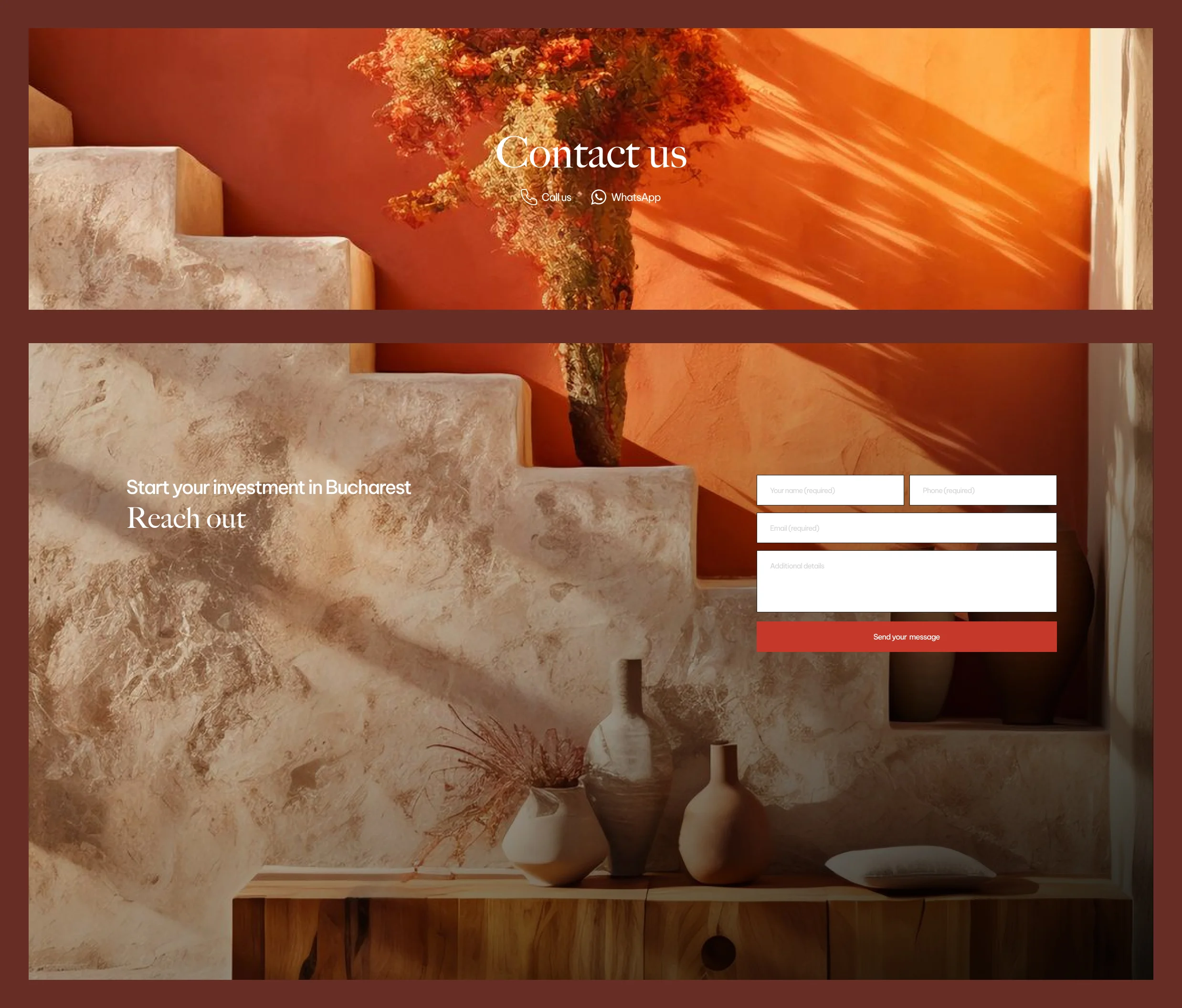 Contact design section, by Creatif