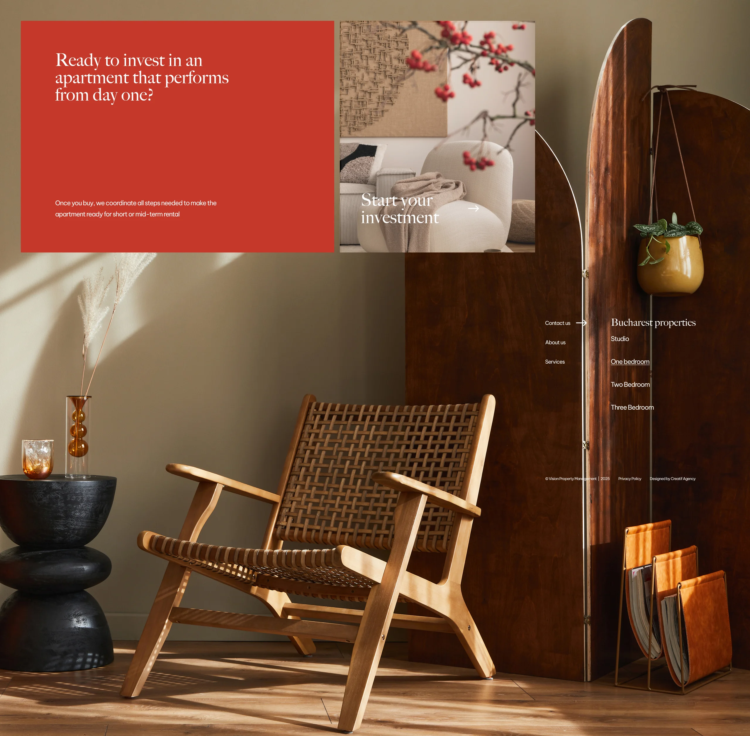 Property management website, designed by Creatif