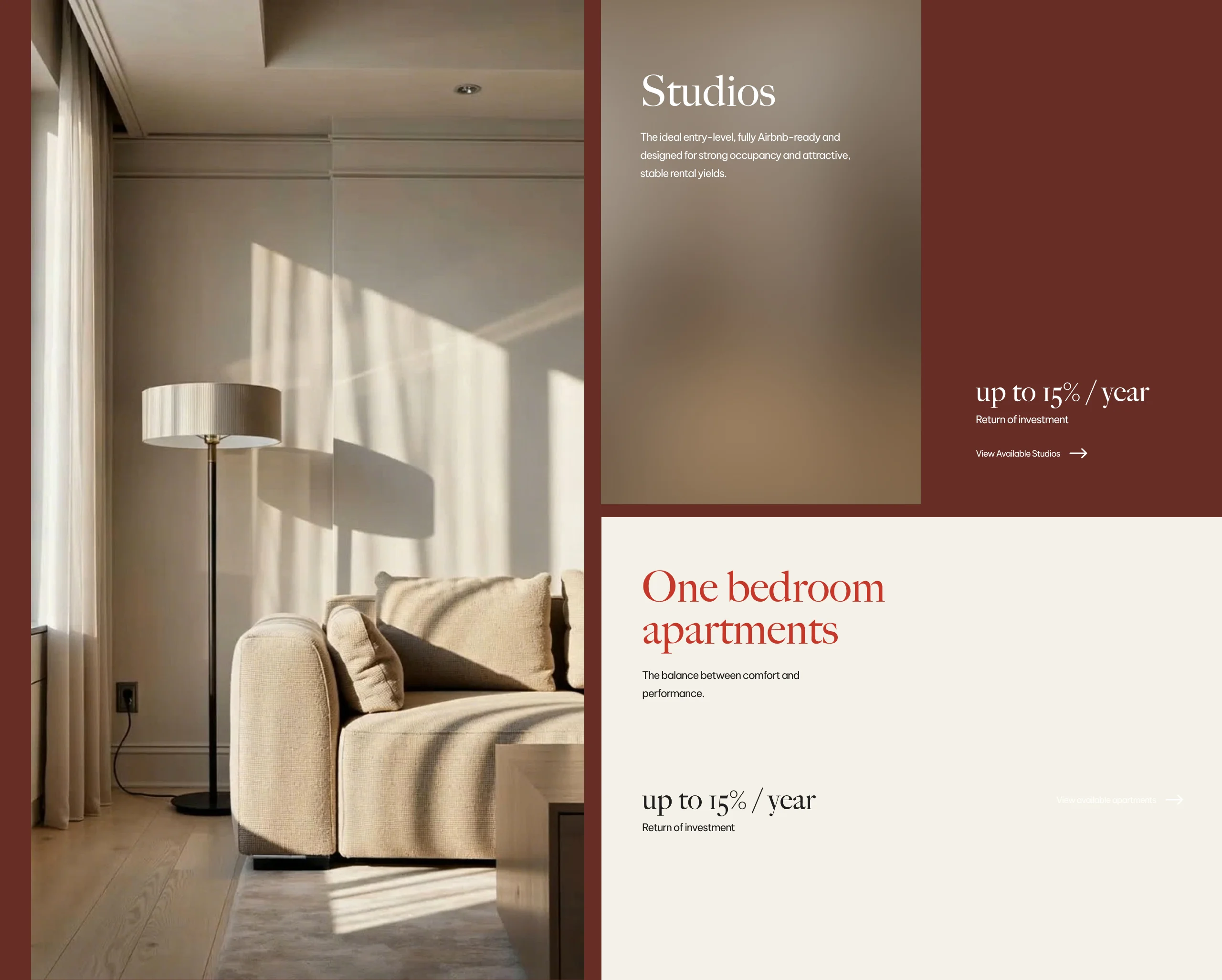 Studio rental web design, by Creatif