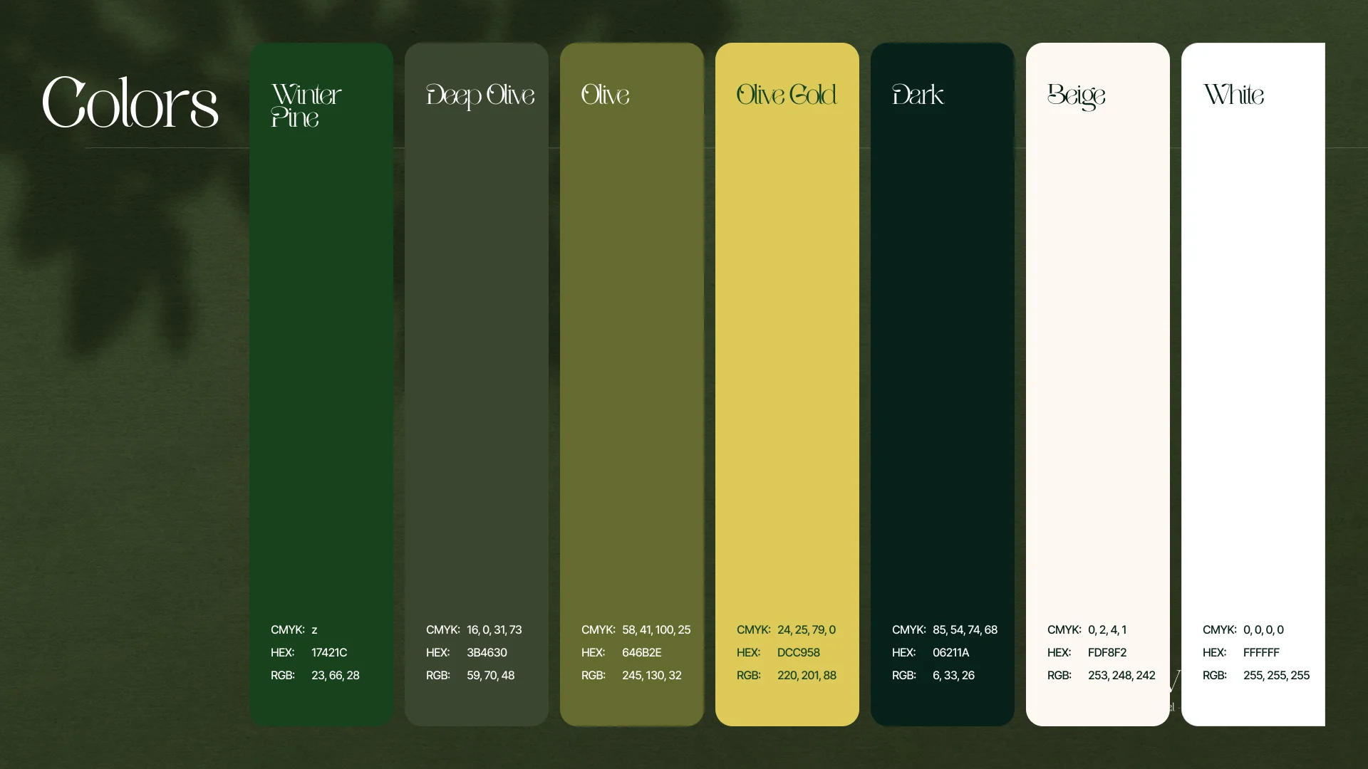 OlivAthos brand color