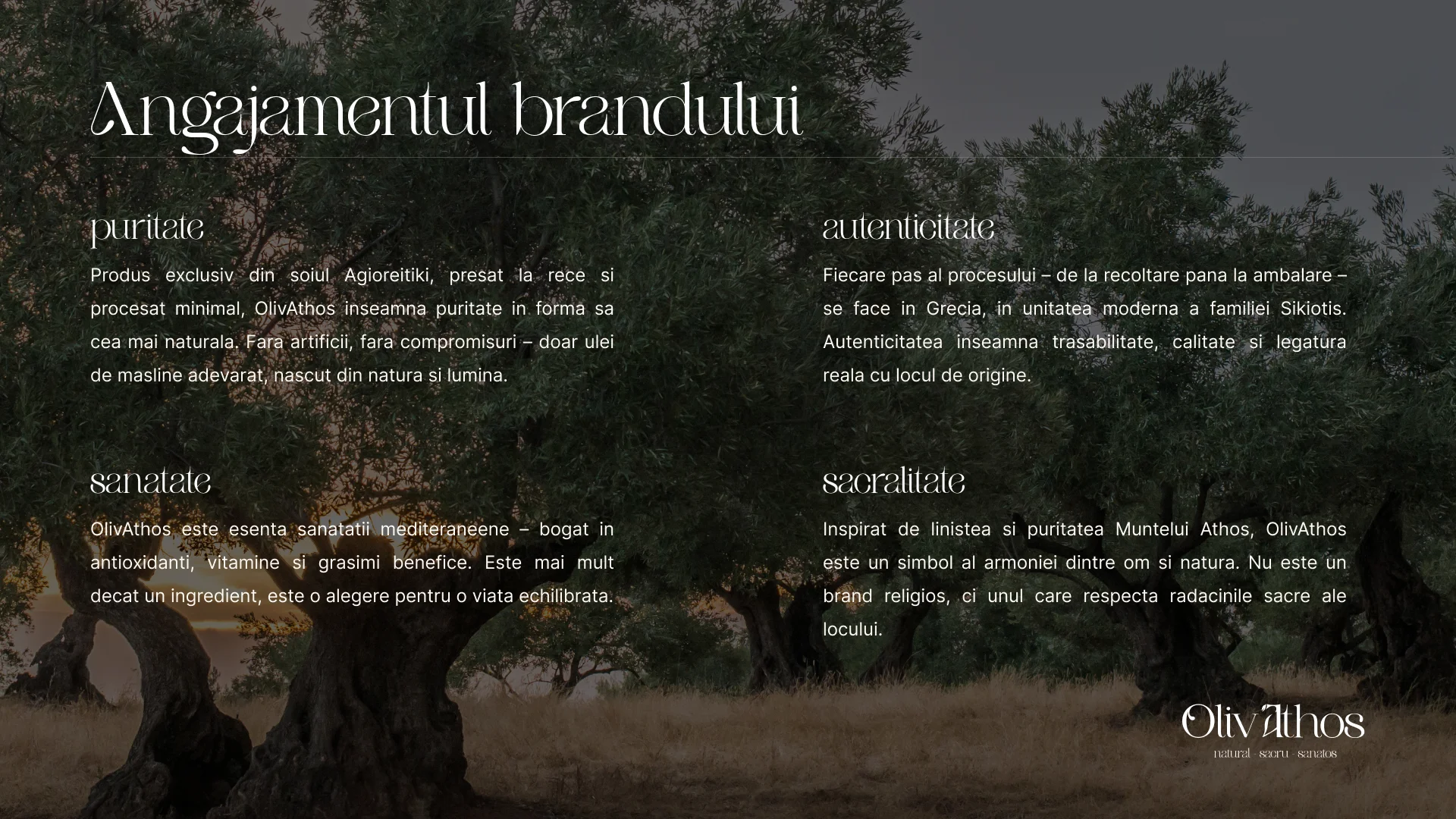 OlivAthos brands commitment 