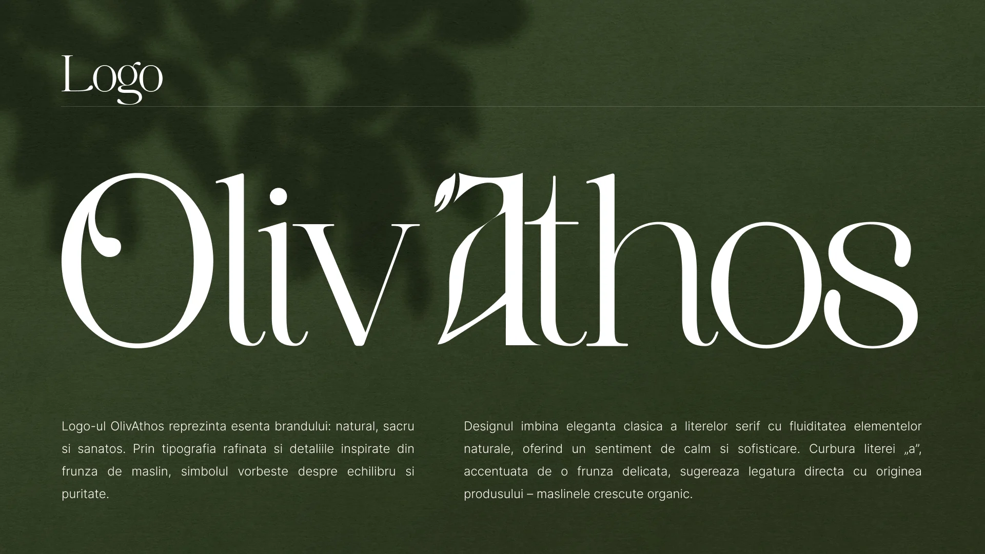 OlivAthos logo design