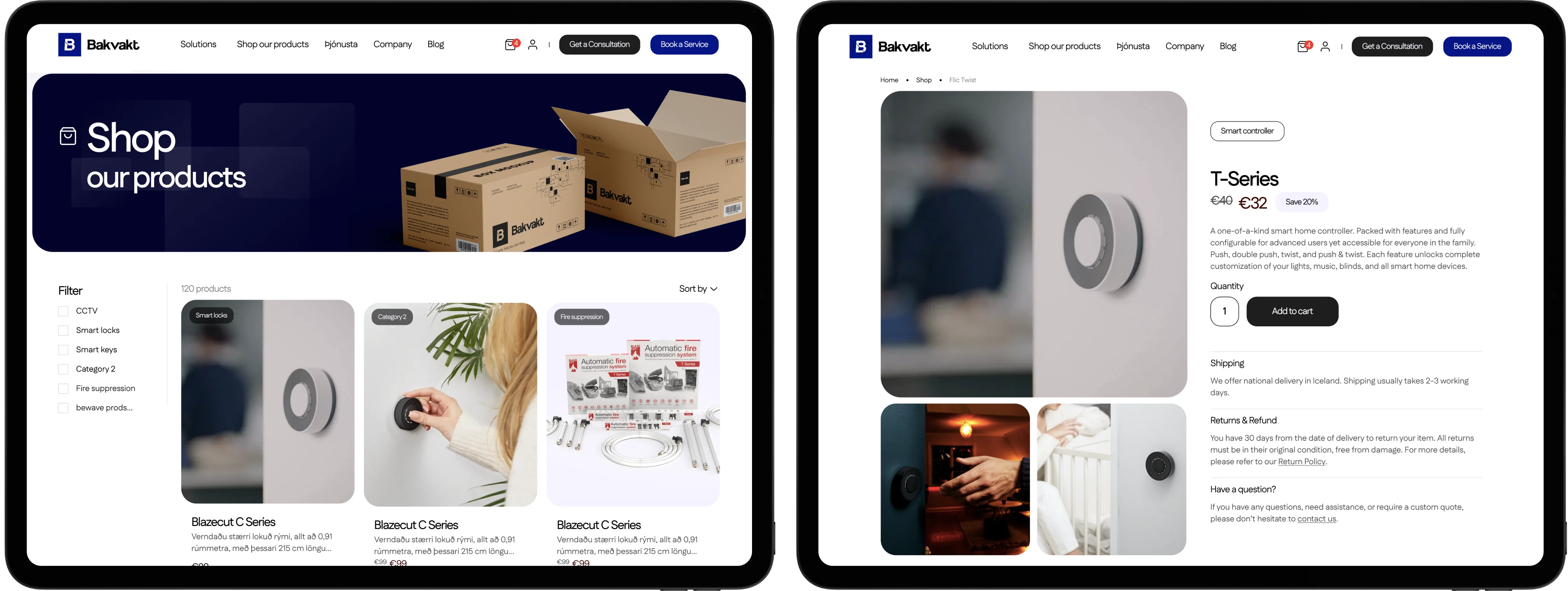 electronics shop web design