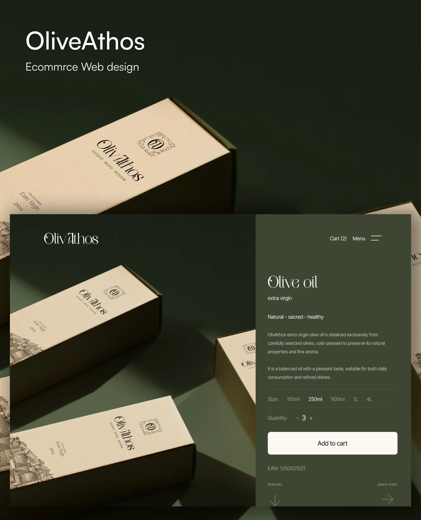 olive oil ecommerce website