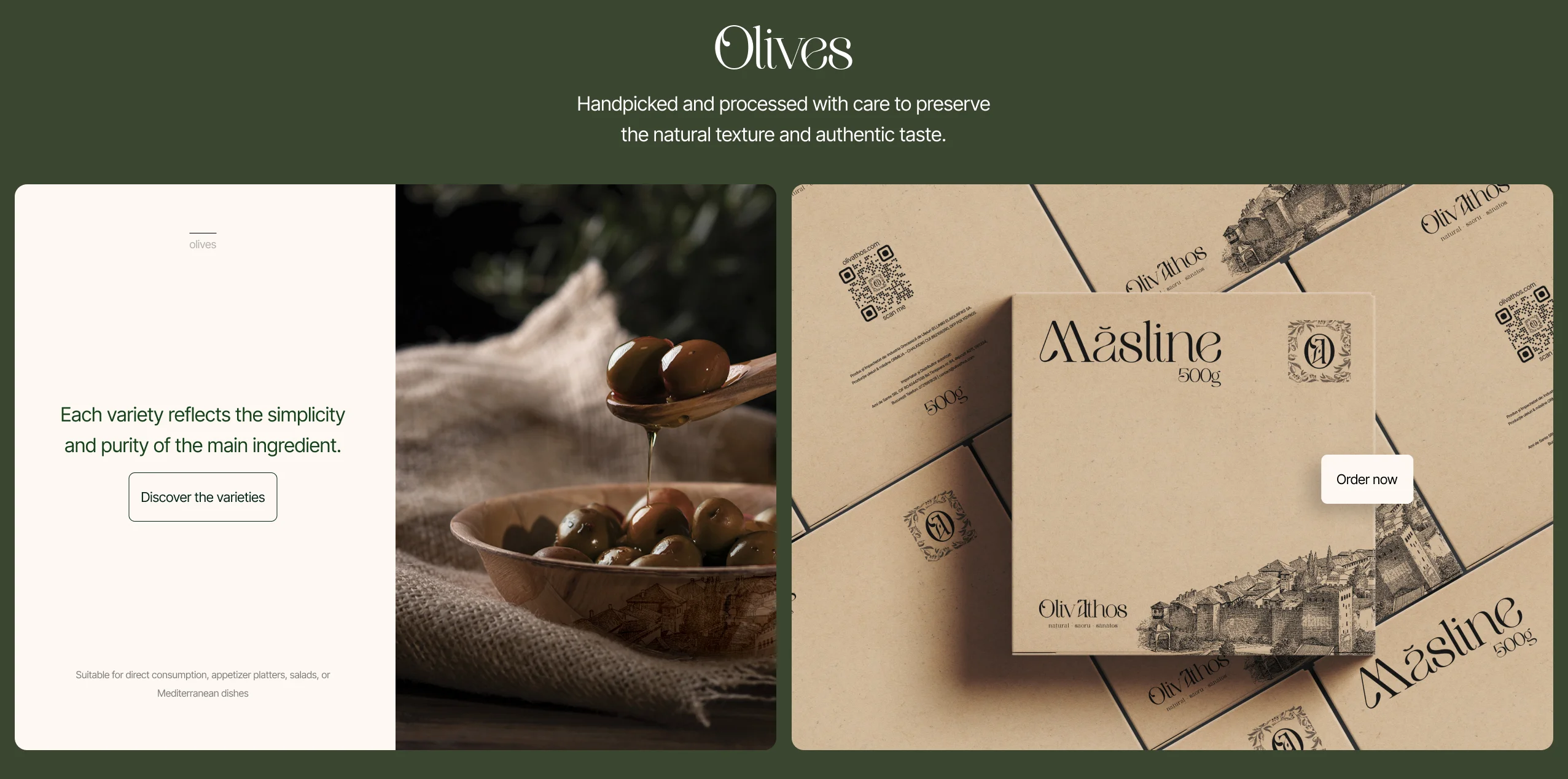 Olives products, designed by Creatif