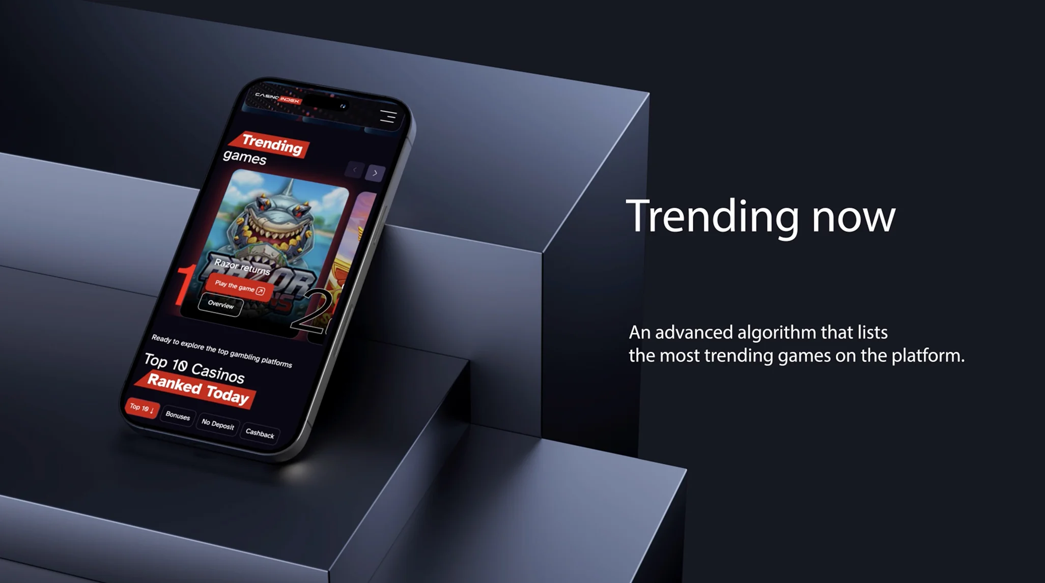 Trending casinos algorithm, designed by Creaitf
