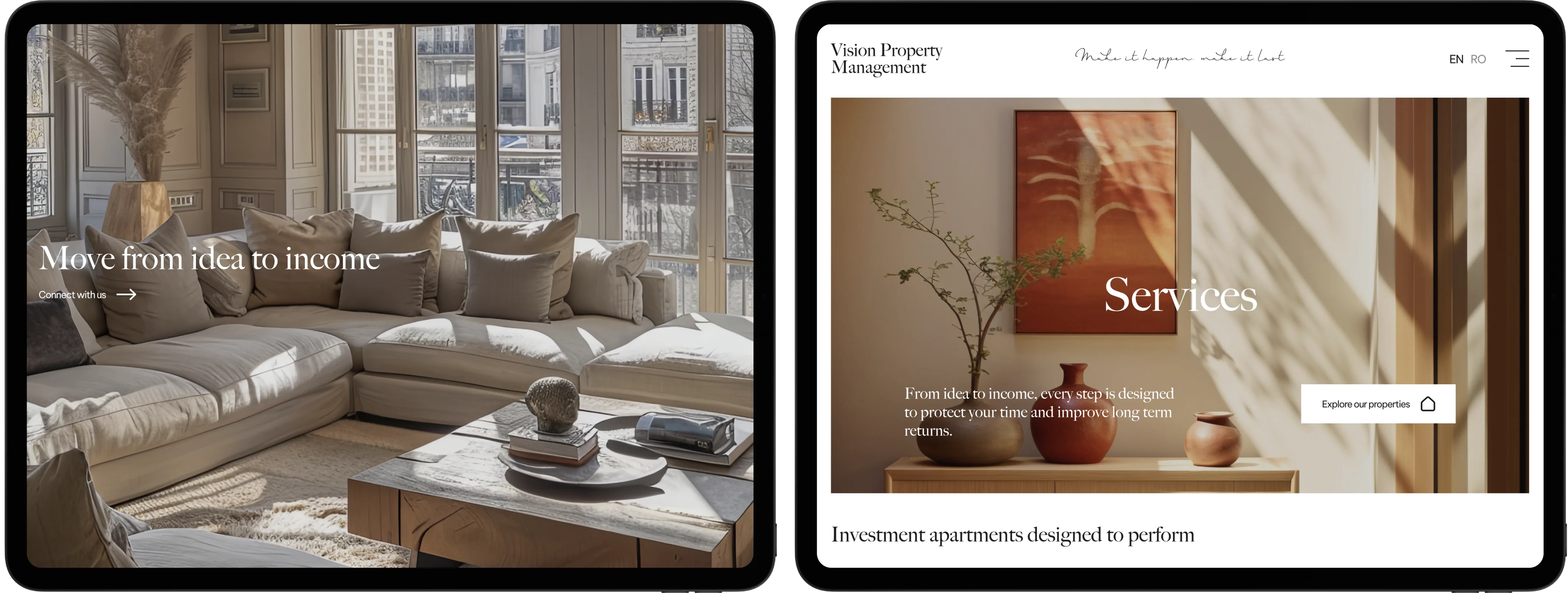 Apartments Airbnb website design by Creatif