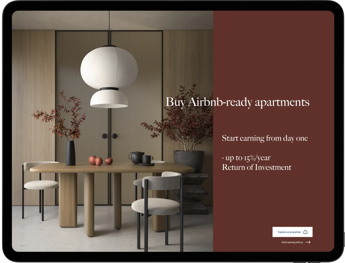 Airbnb web design Creatif Agency