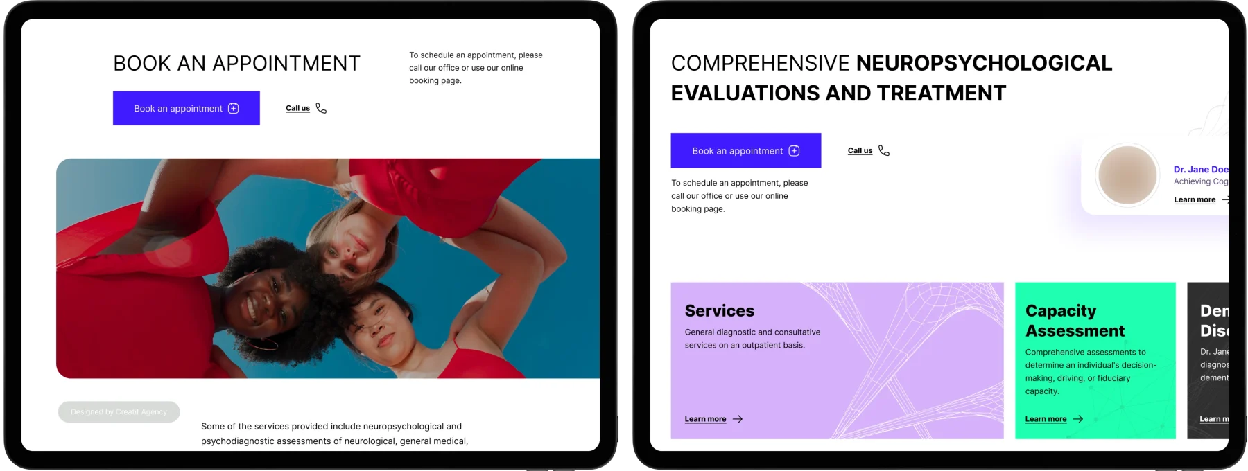 medical web design Los Angeles Creatif Agency