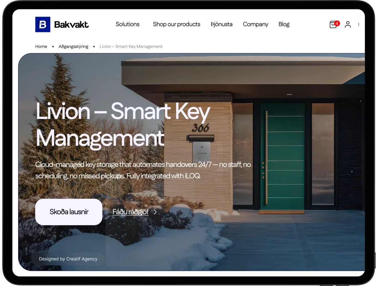 presentation web design Creatif Agency Bakvakt