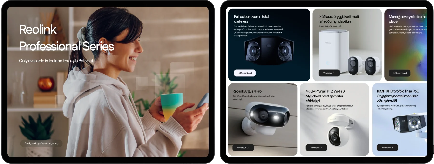 Reolink web design Creatif Agency