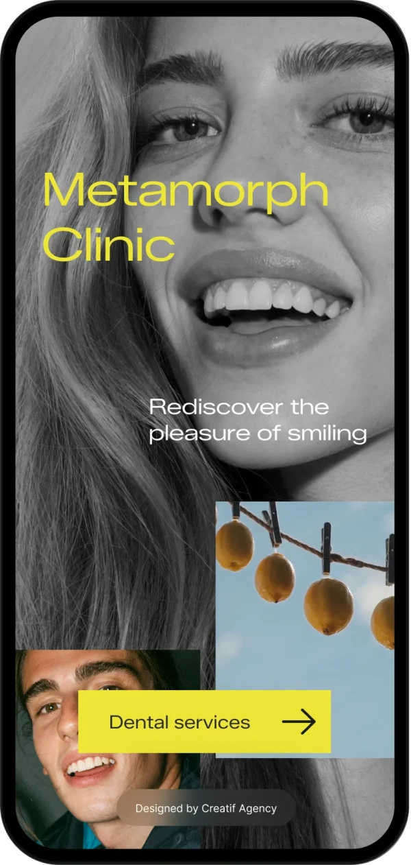Dental services web design mobile Creatif Agency